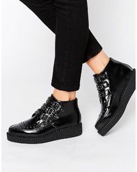T.U.K. Stud Point Creeper Leather Flat Ankle Boots