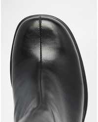 Vagabond Tyra Stacked Platform Black Leather Calf Boots