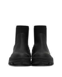 1017 Alyx 9Sm Black And Silver Rubber Boots