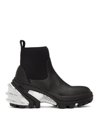 1017 Alyx 9Sm Black And Silver Rubber Boots
