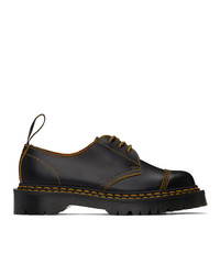 Dr. Martens Black And Yellow 1461 Bex Double Stitch Oxfords