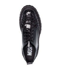 Moschino Punched Holes Leather Derby Shoes