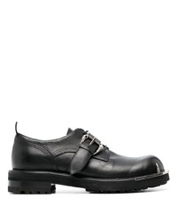Roberto Cavalli Tiger Tooth Leather Derby Shoes