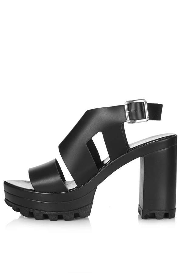 topshop black sandal heels