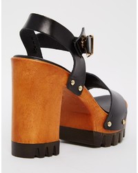 Asos Collection Harlington Leather Heeled Sandals