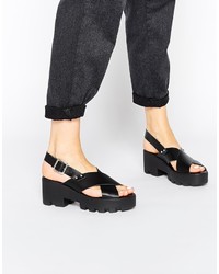 Asos Collection Have A Dream Leather Heeled Sandals