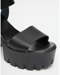 Asos Collection Hazeline Leather Heeled Sandals
