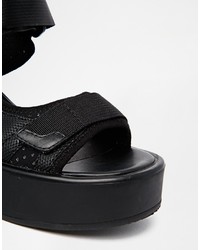 Vagabond Emma Black Peforated Heeled Sandals