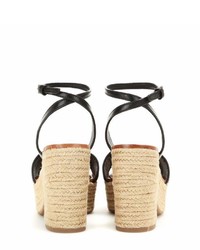 Tory Burch Fleming Platform Espadrille Style Leather Sandals