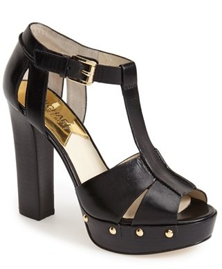 MICHAEL Michael Kors Michl Michl Kors Beatrice Leather T Strap Platform  Sandal, $164 | Nordstrom | Lookastic