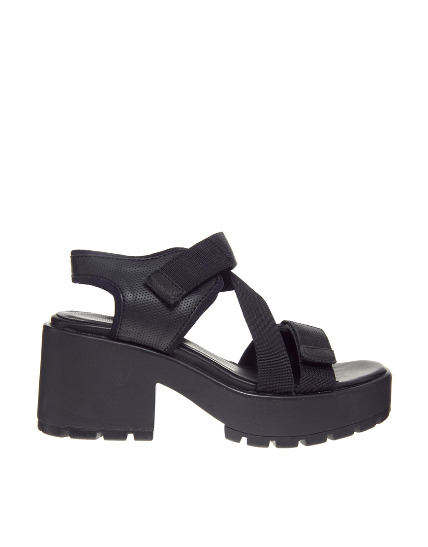 black multi strap heels