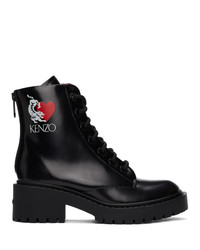 Kenzo Black Limited Edition Valentines Day Boots