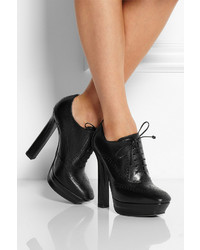 Bottega Veneta Brogue Style Leather Ankle Boots