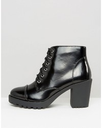 London Rebel Lace Up Chunky Boot