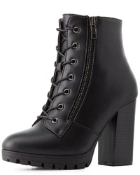 Charlotte Russe Lace Up Chunky Combat Boots