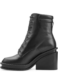 Robert Clergerie Leather Platform Ankle Boots