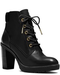 Michael Kors Michl Kors Kim Lace Up Leather Ankle Boot