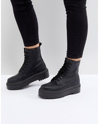ASOS DESIGN Attitude Chunky Lace Up Boots