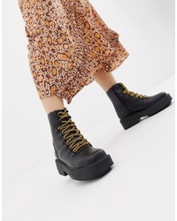 ASOS DESIGN Avril Square Toe Chunky Hiker Boots