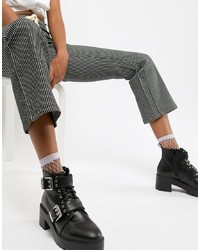 ASOS DESIGN Rouge Chunky Lace Up Boots