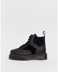 Dr. Martens Zuma Flat Chunky Leather Boots In Black
