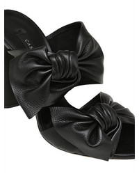 Casadei 100mm Bow Leather Mules W Chunky Heel