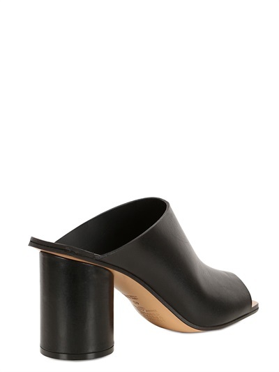 80mm Calf Leather Mules, $775 | LUISAVIAROMA | Lookastic.com