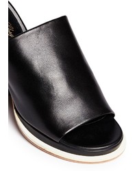 Robert Clergerie Astro Contrast Trim Leather Mules