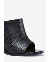 Nasty Gal Cameo Collective Exempt Leather Mule Black