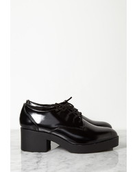 Forever 21 Patent Faux Leather Heeled Oxfords