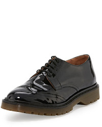 RED Valentino Patent Wing Tip Oxford Black