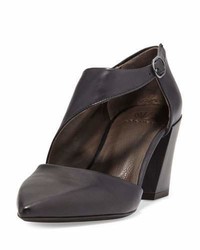Coclico Jung Leather Chunky Heel Pump Black