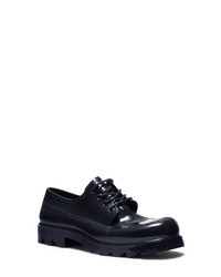 Black Chunky Rubber Derby Shoes