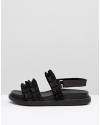 Asos Frosty Ruffle Chunky Sandals