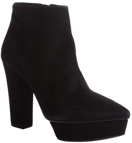 black suede pointed boots