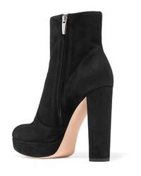 Gianvito Rossi Brook 120 Suede Platform Ankle Boots