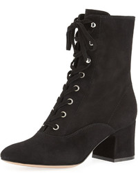 Gianvito Rossi Mackay Suede Lace Up 60mm Bootie