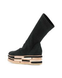 Rick Owens Stacked Platform High Ankle Boots