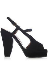 Marni Cut Out Front Suede Sandals