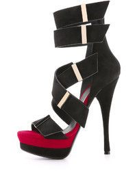 Versace Suede Platform Sandals