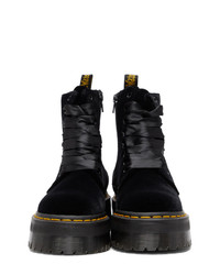 Dr. Martens Black Velvet Jadon Platform Boots
