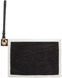 Kenzo Black Wristlet Zip Pouch