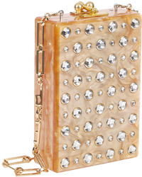 Edie Parker Carol Metallic Stud Clutch Bag