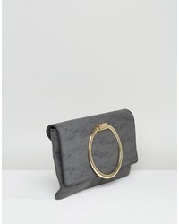 Missguided Circle Detail Clutch Bag