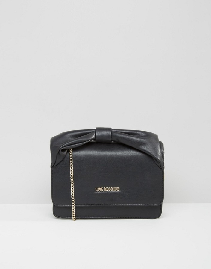 Love Moschino Clutch Bag With Chain And Bow 143 Asos Lookastic