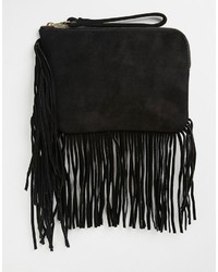 Street Level Clutch Bag With Fringing