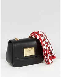 Love Moschino Clutch With Chain And Logo Scarf