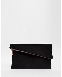 Asos Collection Square Clutch Bag With Slanted Zip Top