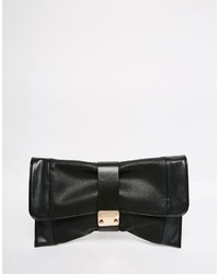 Lipsy Folover Clutch Bag With Fastening Detail In Black
