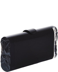 Edie Parker Kate Matte Acrylic Ice Clutch Bag Black